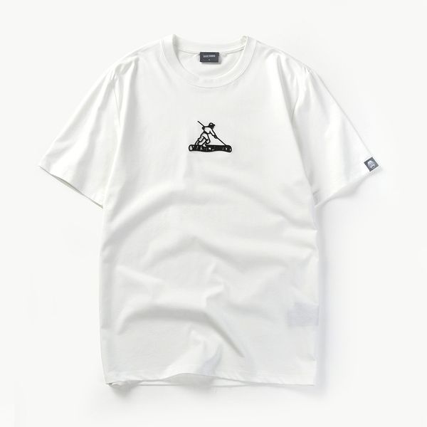 

black white grey t shirt men letters embroidery t-shirt femme short sleeve loose summer t-shirt girl loose, White;black