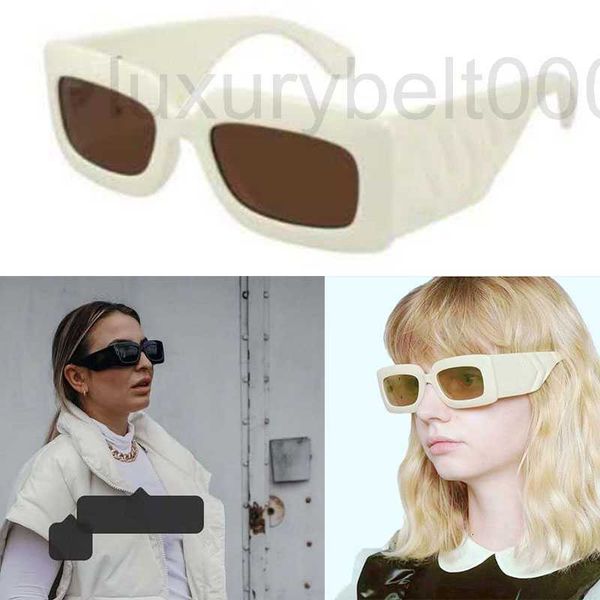 

sunglasses designer new womens thick sheet female square plate fre legs simple fashion style uv400 glasses 0811 with box m5r3, White;black