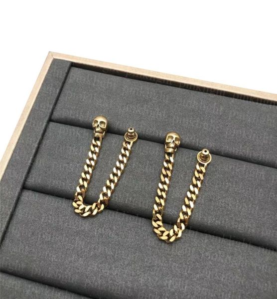 

charm gold earring simple style luxury stud men women punk earrings fashion street skulls studs2043884, Golden