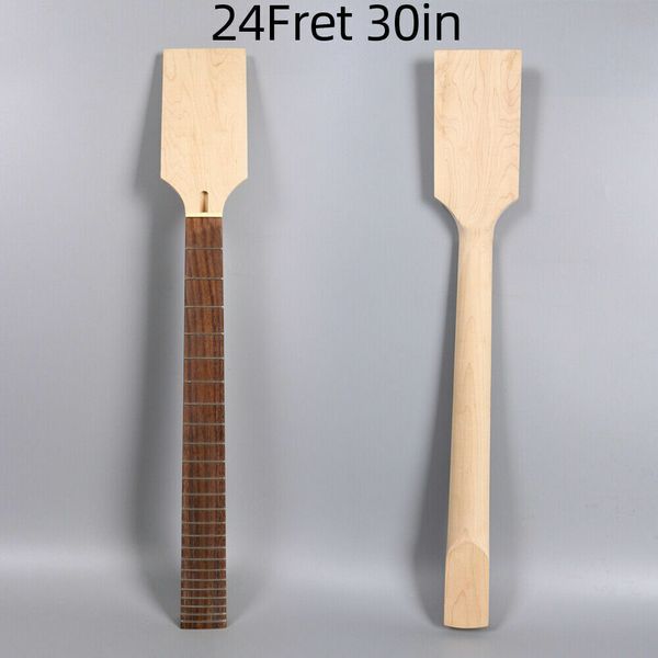 

maple guitar neck 24fret 30inch paddle head rosewood fretboard diy guitar