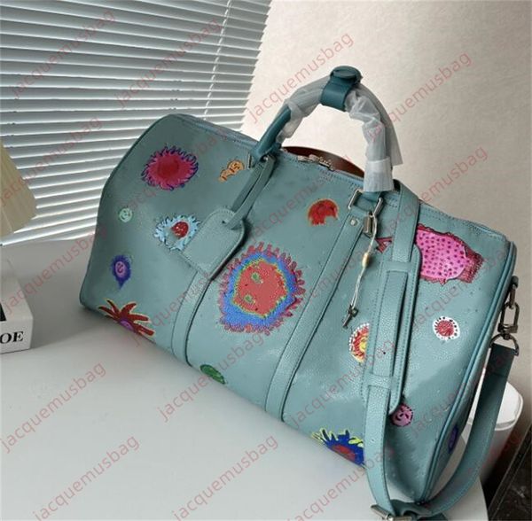 

designer travel bag yk keepall bandouliere 50 duffel luggage bags men backpack handbag women printing shoulder genuine leather dhgate monogr