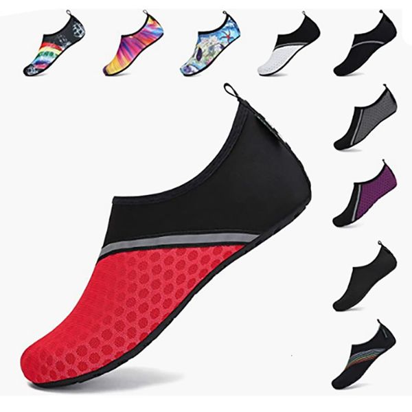

water shoes water shoes for women men barefoot beach shoes upstream breathable sport shoe quick dry river sea aqua sneakers 230407, Black