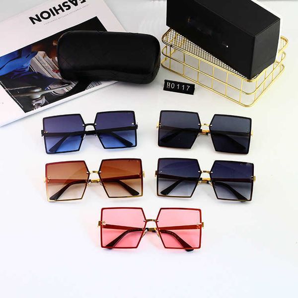 

Fashion CH Designer sunglasses Canel luxuryAdvanced sensitive small fragrance anti-ultraviolet net plain round face a