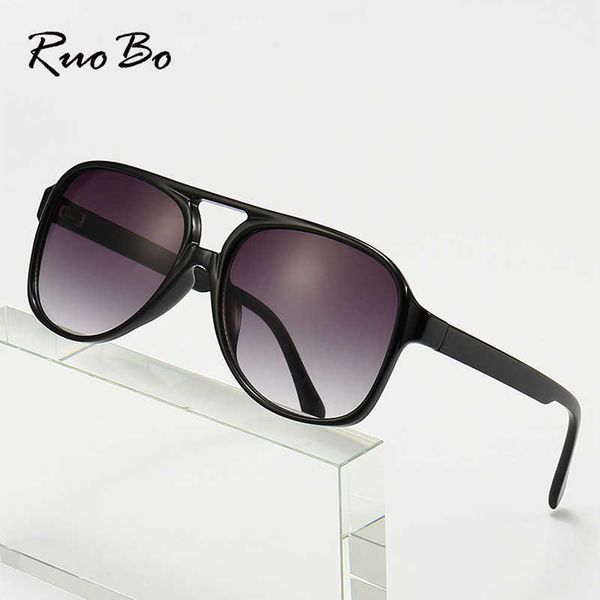 

sunglasses ruobo classic brand polarized sunglasses for men women vintage oval frame goggle driving night vision eyewear uv400 gafas de sol, White;black