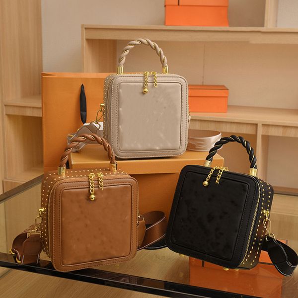 

fashionable women bag crossbody bag large capacity embossed logo classic letter shoulder strap bag body leather material zipper opening adju