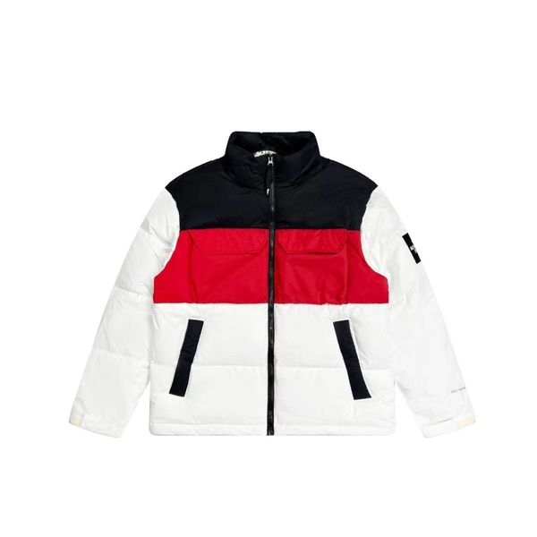

men's and women's jackets wear down cotton jacket, warm parka, black down jacket, embroidered and color matching, cold proof, warm
