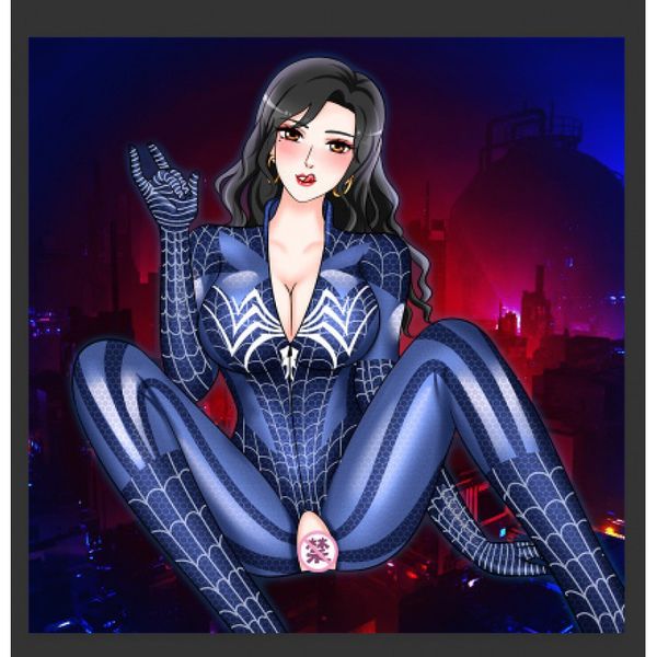 

set woman maid suit girl lingerie with front zipper passionate spider hero cosplay open crotch jumpsuit bodysuit zentai 230406, Red;black
