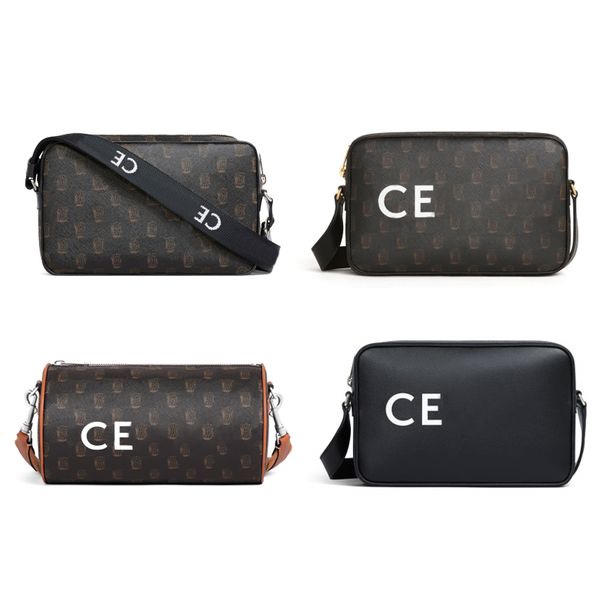 

men celins triomphe canvas black messenger crossbody bag luxury womens cabas cylinder envelope designer bags tote handbag genuine leather cl