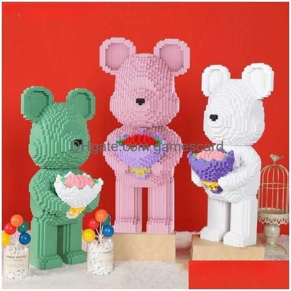 

Blocks Blocks New Half Anatomy Bear Nano Building Cartoon Colour With Der Model Creative Micro Diamond Bricks Toys For Children Drop D Dhdhx hdhx