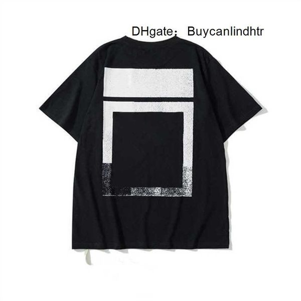 

summer fashion brand offs t shirts mens ow religious oil painting direct spray arrow tshirts hip hop short sleeve loose men women black 3n6r, White;black