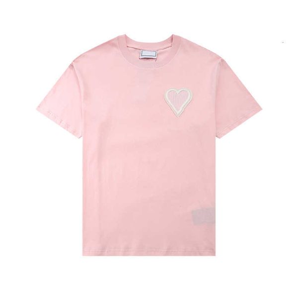 

2023 spring and autumn latest men's t shirts amis designers luxury pure cotton fashion leisure rend simple classic -shirt ees pc0l, White;black