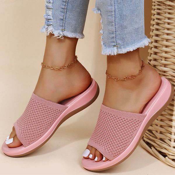 

sandals sandals women elastic force summer shoes women flat sandals casual indoor outdoor slipper summer sandals for beach zapatos mujer 230, Black