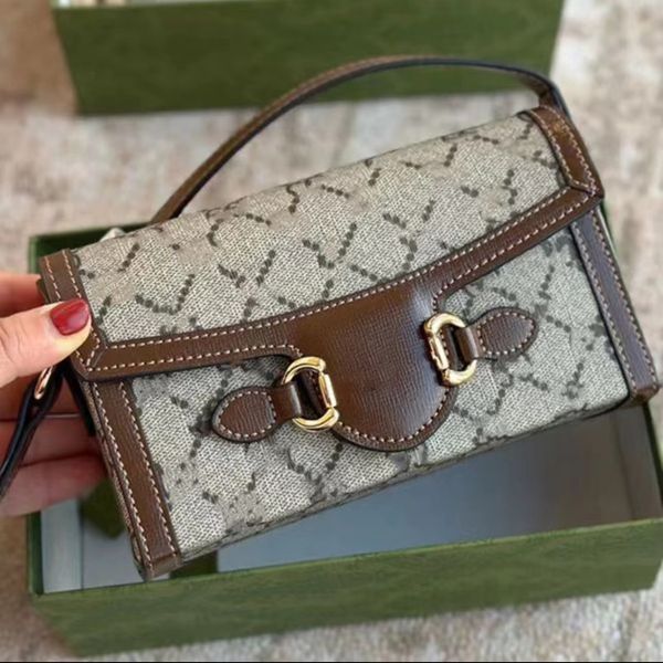 

1955 women's handheld shoulder bag saddle net red crossbody r striped real leather bag tramp wallet large capacity messenger shopping b