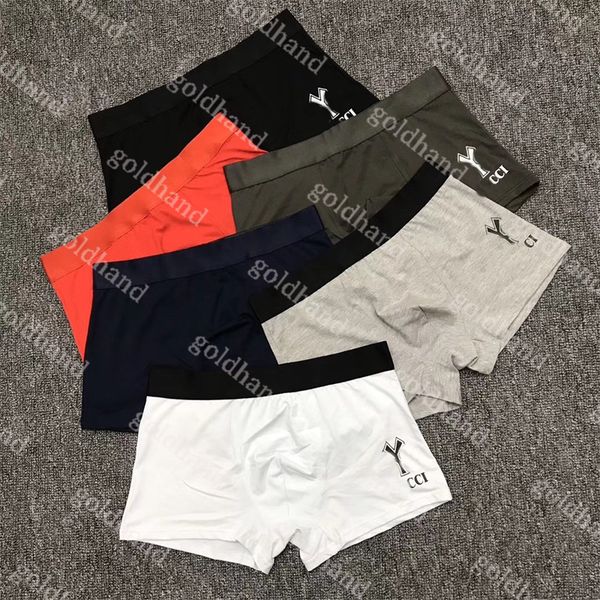 

luxury brand mans underpants designer tide letter printed casual underwear man boxers 6 color 3pcs/lot, Black;white