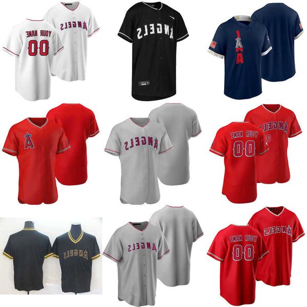 

2022 baseball jerseys custom jersey mens women youth shohei 17 ohtani mike 27 trout anthony 6 rendon jo 59 adell baseball jerseys, Blue;black