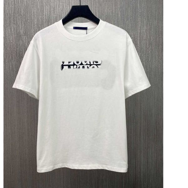 

23ss summer men clothes designer t shirt casual tshirt round neck pure cotton white tee shirts stereoscopic logo printing short sleeve mens, White;black