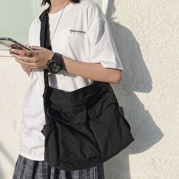 

evening bags hocodo women's canvas shoulder bags casual shopping bags female large capacity tote ladies solid color shoulder crossbody