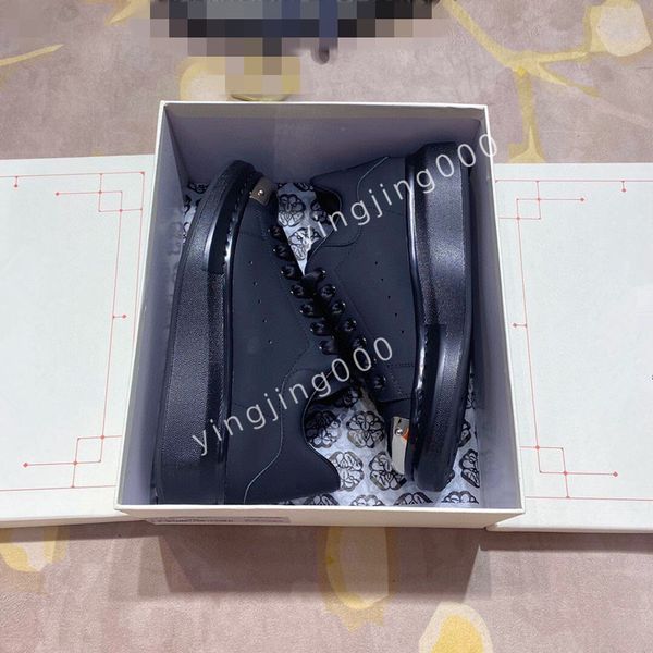 

2023women sneakers shoes trainers sports lace-up famous brands patent leather mesh rubber sole fabric outdoor casual walking, Black