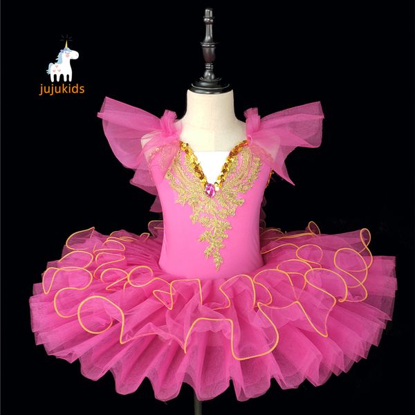 

dancewear professional ballerina ballet tutu for child girls adulto dance clothing kids pancake tutu ballet costumes leotards ballet dress 2, Blue