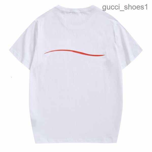 

famous mens t shirt polos men women couples casual short sleeve mens round neck stylist tees 4 colors, White;black