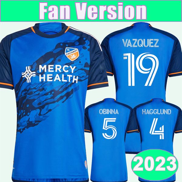 

2023 cincinnati mens soccer jerseys hagglund obinna kubo a. cruz home blue football shirts matarrita vazquez miazga short sleeve, Black;yellow