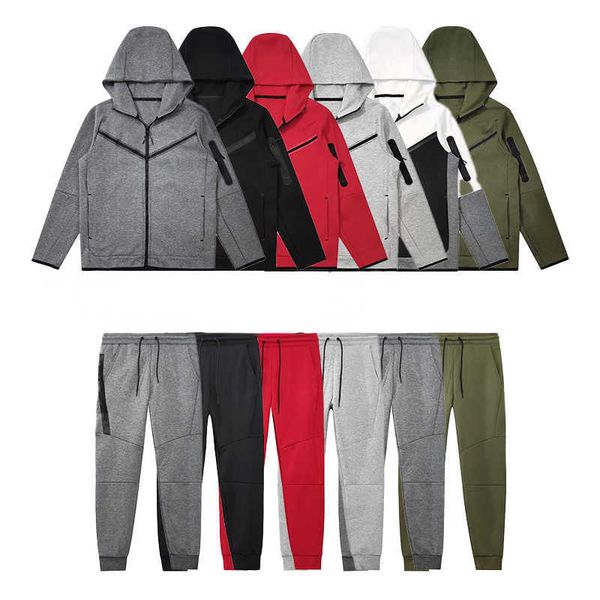 

thick tech fleece designer mens womans techfleece pant tracksuit sports pants jogger trousers tracksuits bottoms techfleece man joggers d8, Black