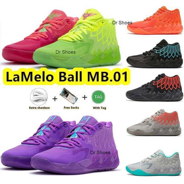 

lamelo ball mb.01 basketball shoes rick and morty rock ridge red queen city not from here lo ufo buzz city black blast mens trainers sports