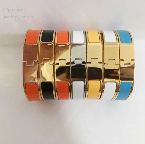 

designer bracelets designer design letter buckle bangle women men enamel jewelry rose gold silver opening bracelets love color bangles with, Black