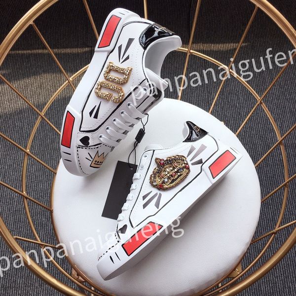 

luxury calfskin womens sneakers shoes leather trainers famous comfort outdoor trainers men's casual walking, Black