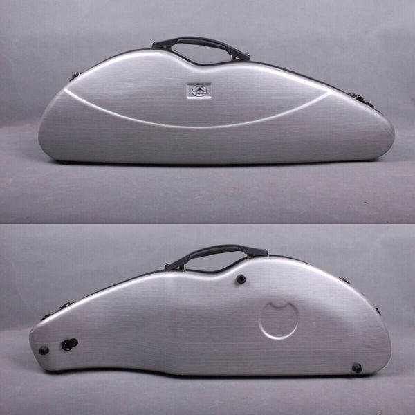 

4/4 violin case carbon fiber violin box protect carry violin with lock silver