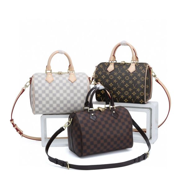 

3 size handle speedy m41113 louvis clutch bag tote womens mens vintage luxury designer genuine leather shoulder handbag crossbody bags with