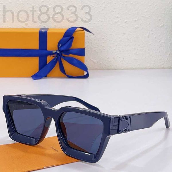 

sunglasses designer mens millionaire 96006 navy blue acetate frame z1598w square womens shopping party vacation eye protection glasses uv400, White;black