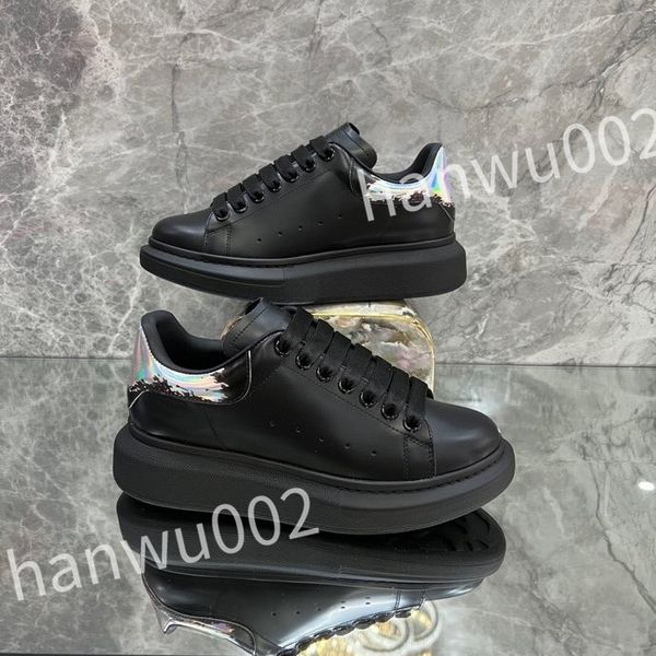 

2023 luxury sneakers shoes low casual women soft leather walking men's outdoor runner trainers, Black