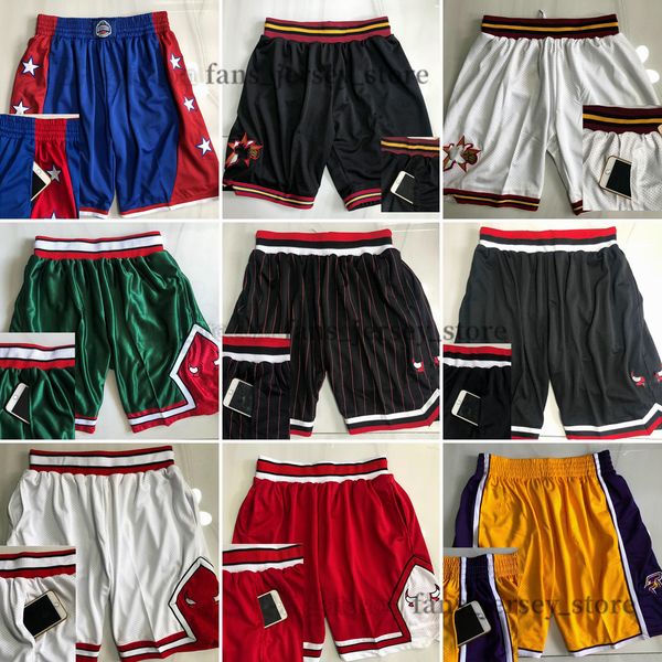 

mitchell and ness basketball shorts wear with pocket on side big face all team sweatpants men fashion style mesh retro good quality short bl, Black