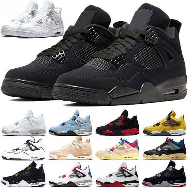 

basketball shoes jumpman 4 men women 4s red thunder lightning white oreo university blue black cat pure money shimmer bred mens trainers sne