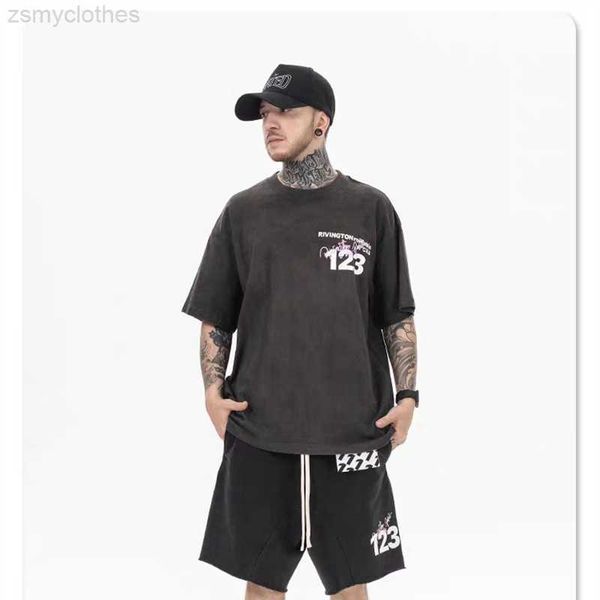 

men's t-shirts rrr123 n retro menswear 2023 spring and summer new digital printed short sleeves, White;black