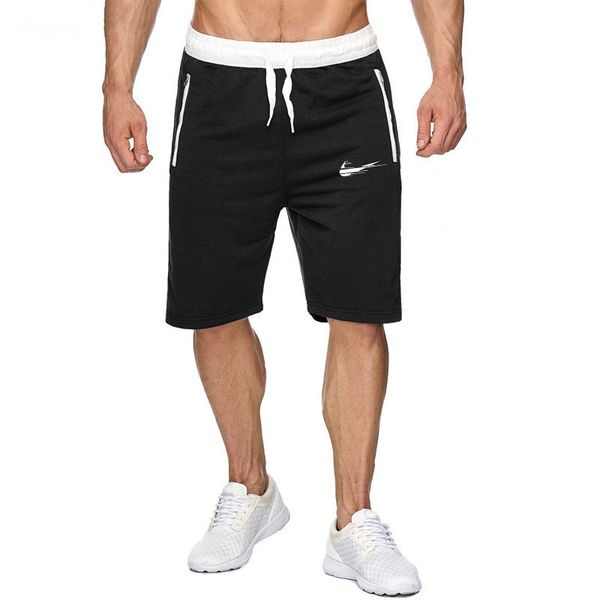 

men summer slim shorts gym fitness bodybuilding running male short pant knee length breathable mesh sportswear designers beach pants s-4xl, White;black
