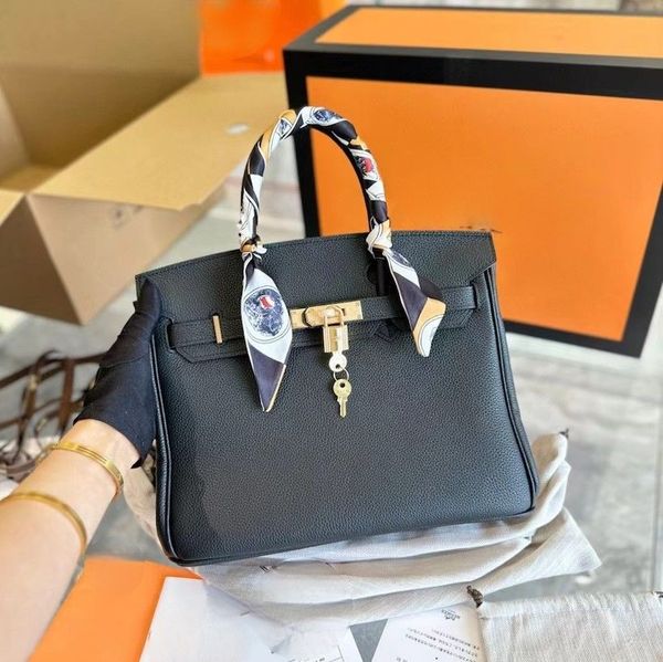 

luxury handbags tote crossbody designer handbag birkin genuine leather woman bag high-quality tote handbag classic gold buckle high capacity