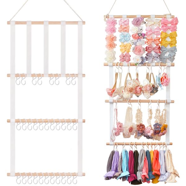 

jewelry settings hair bows holder large capacity clips storage hanger organizer baby accessory display wholesales 230407, Slivery;crystal