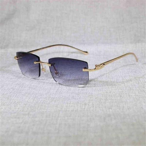 

2023 designer glasses model vintage rimless gafas retro shades men goggles for driving clear glasses sunglasses, White;black