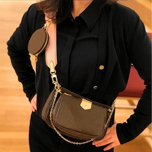 

new whole women multi color straps crossbody bag 44840 3 pieces set favorite shoulder bags round bag messenger designer bag fr273z, Black;red