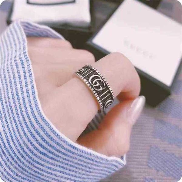 

ring stripe ring gear trim classic ring letter couple ring order factory direct sales 50% off, Silver