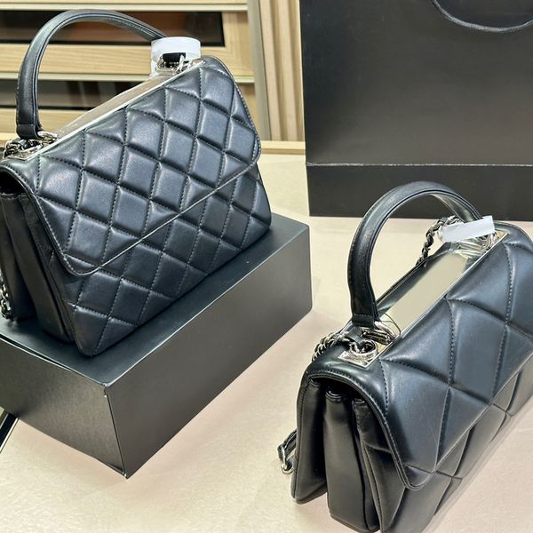 

designer bag women flip organ handbag diamond lattice silver metal chain crossbody purse