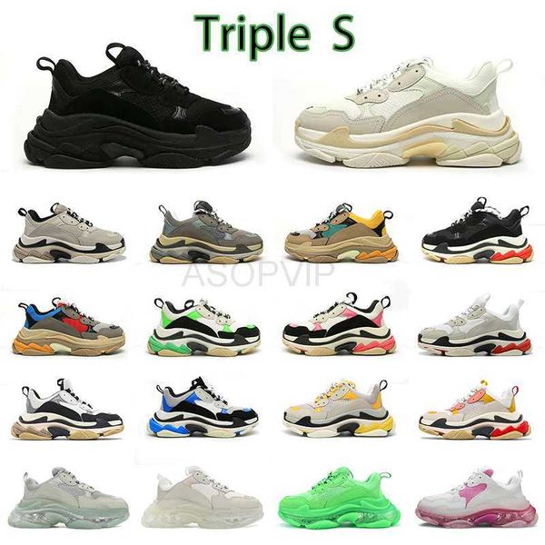 

triple s casual shoes platform sneakers white beige dark grey orange khaki rust pink bred light tan jogging walking designer men women 36-45