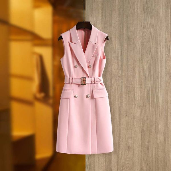 

womens suits & blazers spring summer autumn winter casual slim dress no sleeves woman long jackets skirt fashion lady office suit pockets bu, Black;white