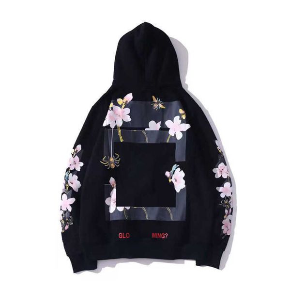 

men's fashion luxury sweatshirts offs brand pullover shirts hoodies designers women sweater classics men arrow cross letter print hoodi, Black
