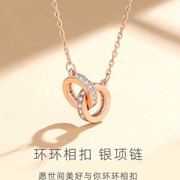 

may the beauty of the world be intertwined with you. sterling silver necklace for women's 2023 new light luxury niche clavicle chain pe