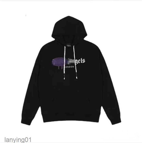 

men's hoodies sweatshirts mens designer sweater spray print hooded palmes angel hoodie loose lovers pa jumper women hoody oversizedzyjk, Black