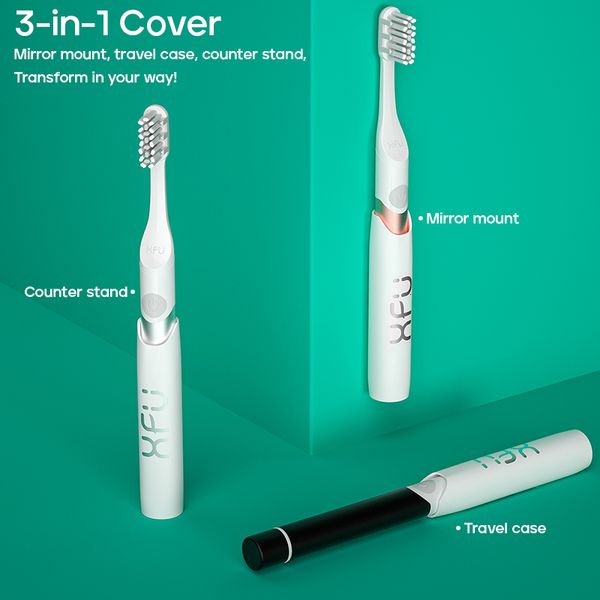 

toothbrush xfu 2102 portable travel sonic electric with battery power aluminum handle dupont replacement brush head available 230406