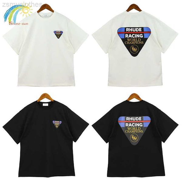 

men's t-shirts rhude t-shirts men women fashion casual summer new 1 1 oversize black white rhude short sleeve, White;black